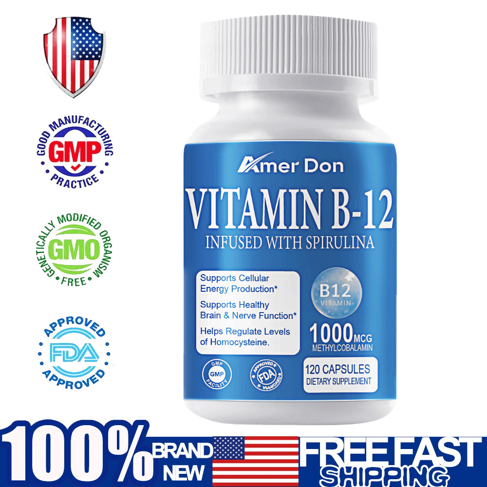 Amer Don Vitamin B12 (Methylcobalamin) 1000mcg, 120 Capsules – Vegetarian Caps