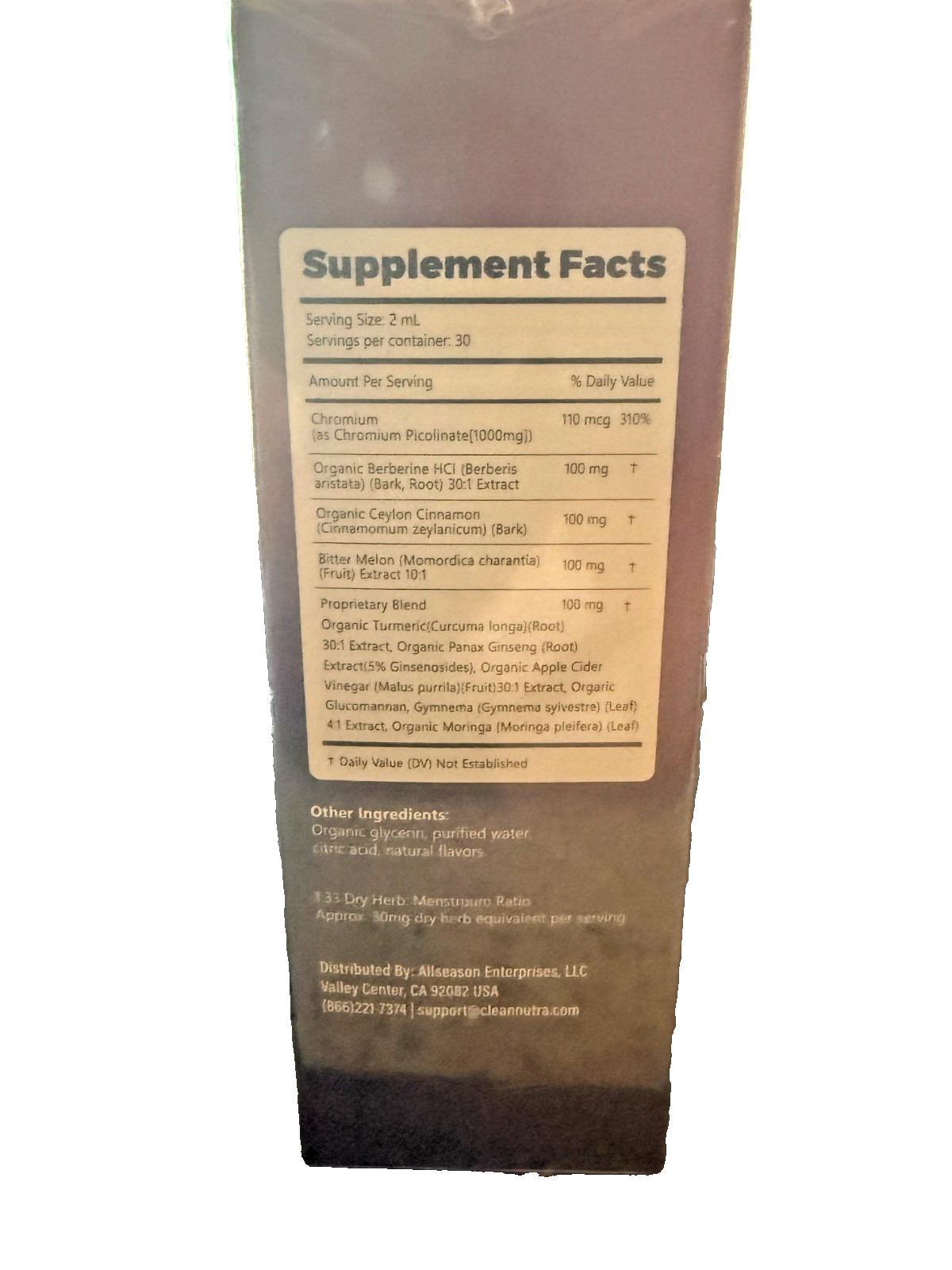 Clean Nutra Berberine Liquid Drops 2oz
