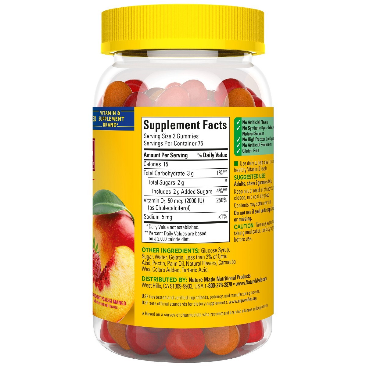 Nature Made Vitamin D3 2000 IU (50 mcg), for Bone Health and Immune – 150ct