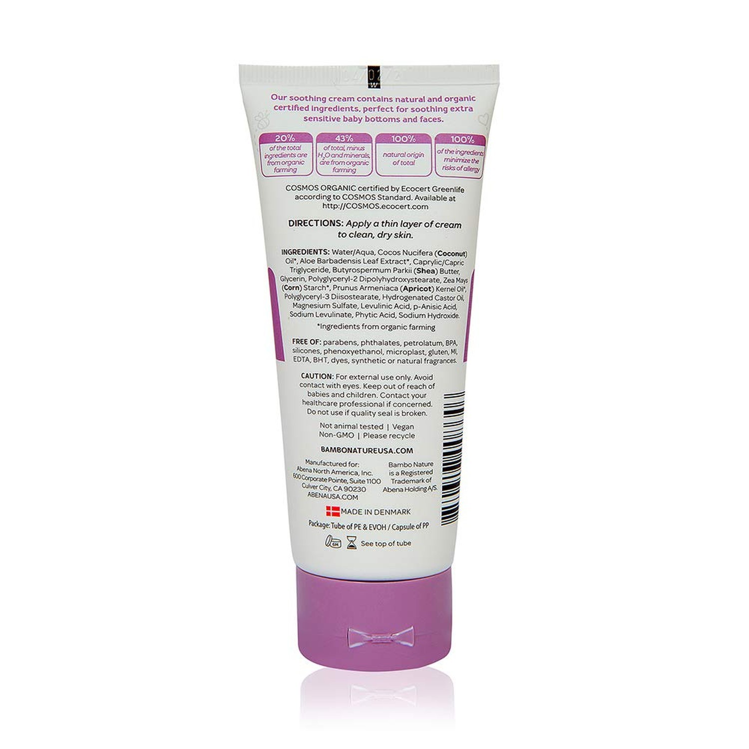 Bambo Nature Love Balm Soothing Cream, 3.4 fl oz Tube, 1 Count (Pack of 4)