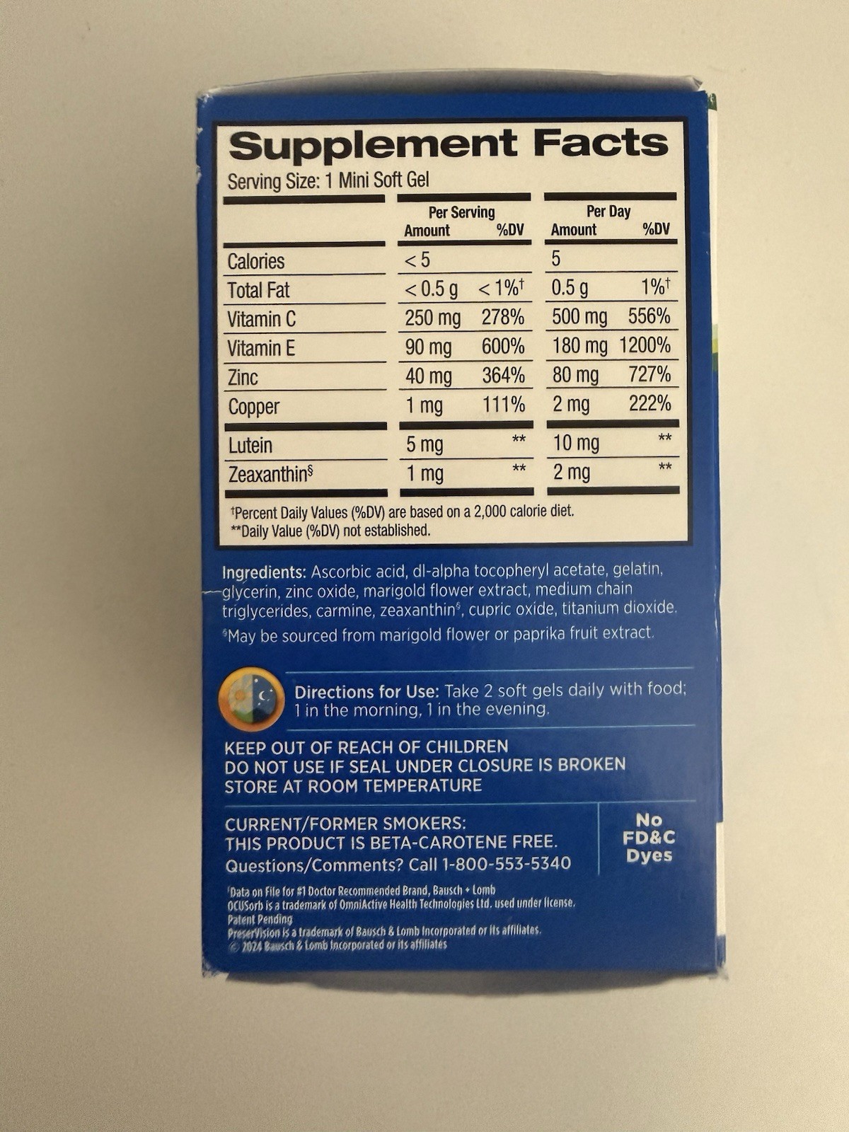 2 BOXES Bausch+Lomb PreserVision AREDS 2 Formula 240 Softgels Total Exp 6/2027+