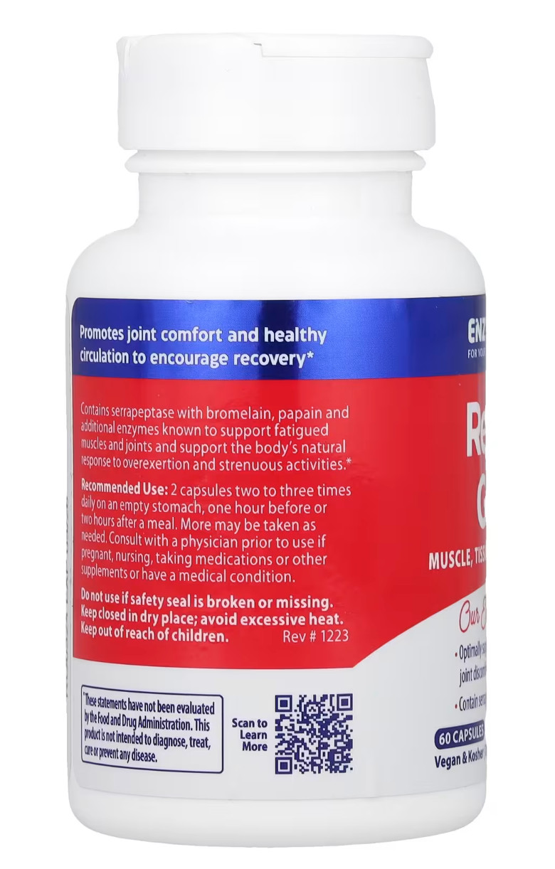 NEW Enzymedica Repair Gold Enzyme Muscle Tissue Joint Function 60 Capsules
