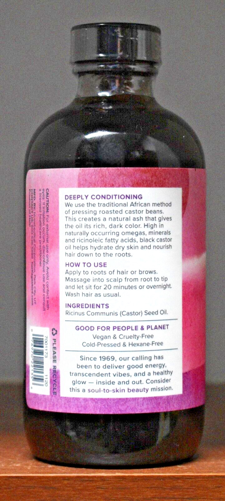 Black Castor Oil Heritage Store 8 fl oz 100% Unrefined Natural
