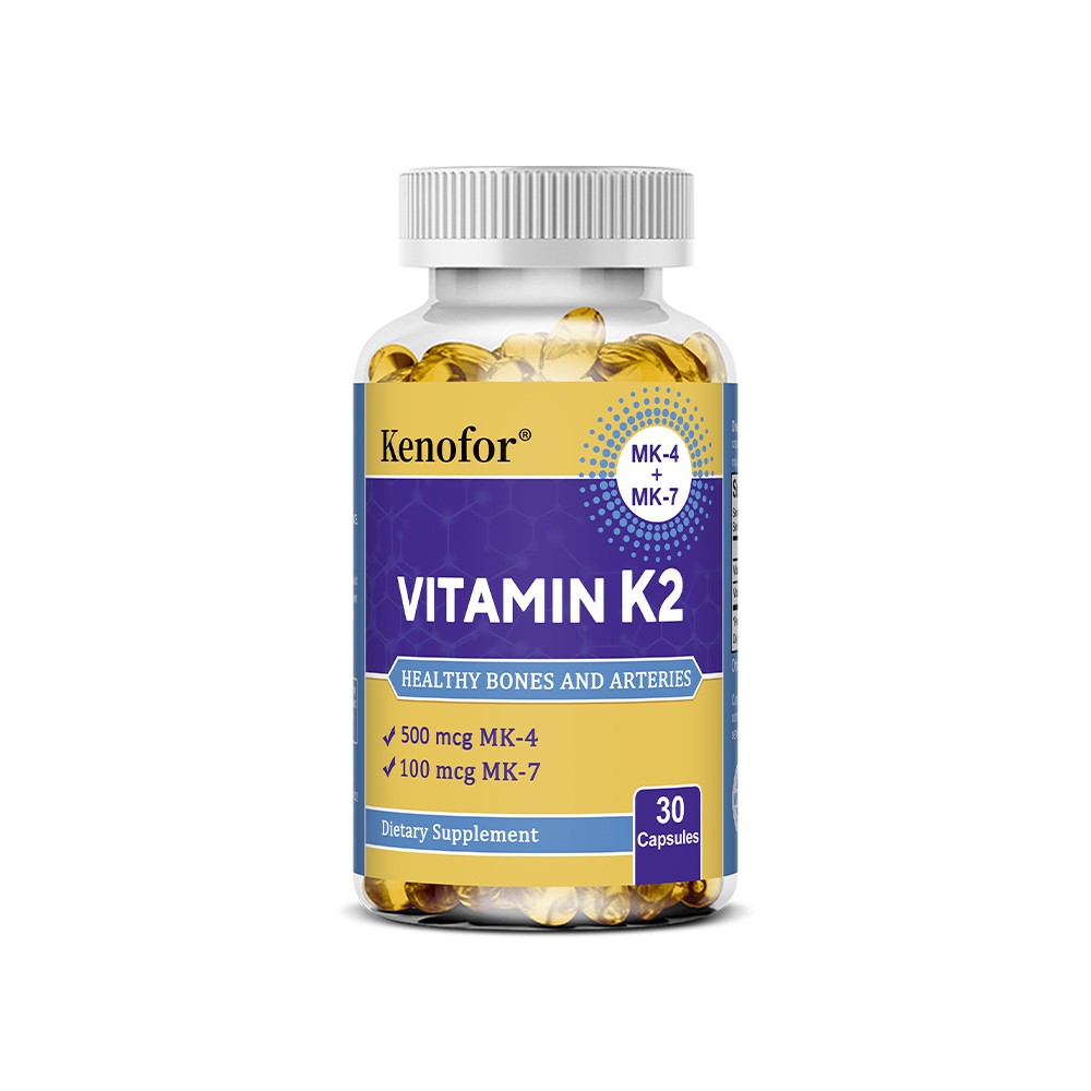 Vitamin K2 MK-4 + MK-7,Bones, Heart Support Supplements 30/60/120 Capsules
