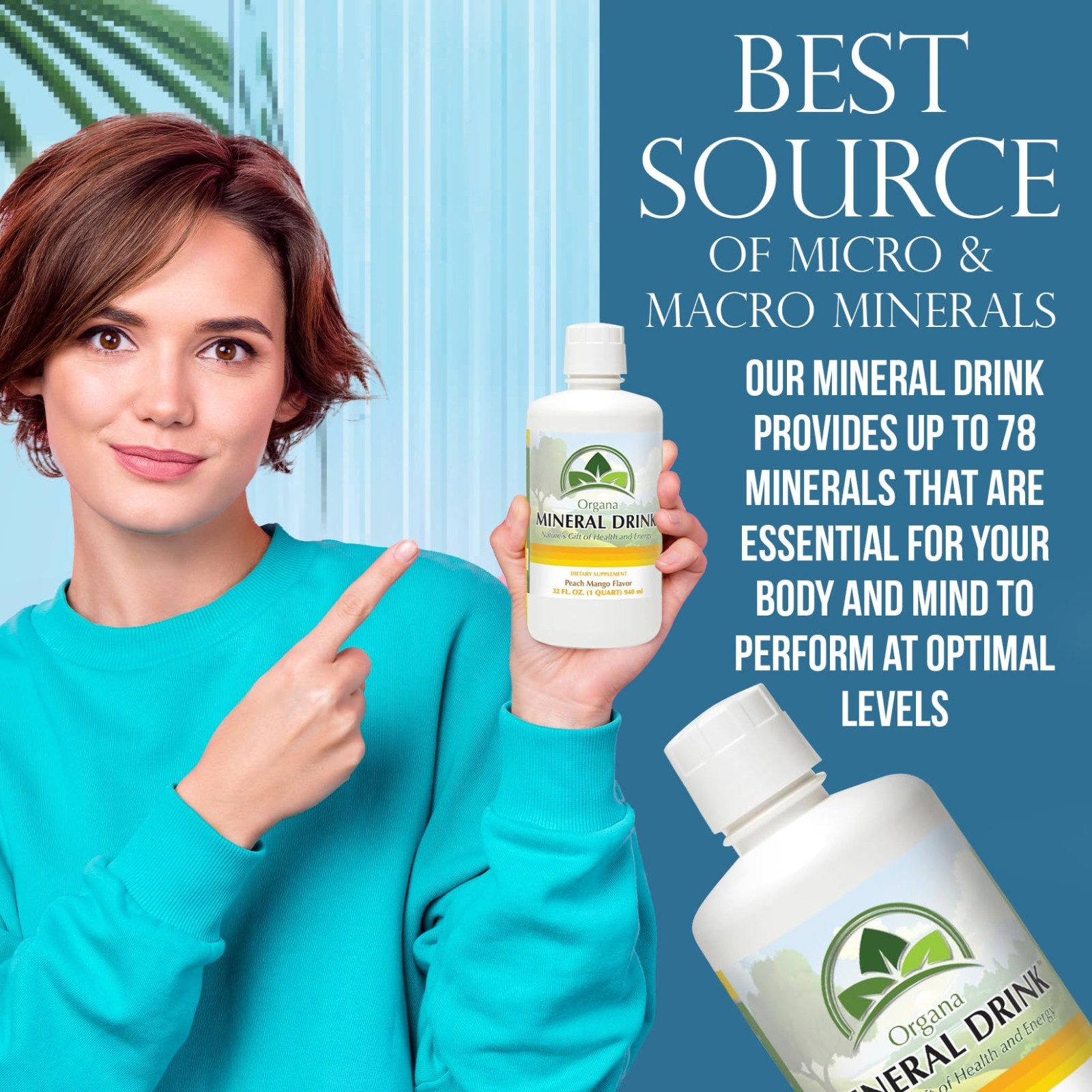 Liquid Colloidal Trace Minerals – Plant-Derived Supplements for Wellness – 32oz