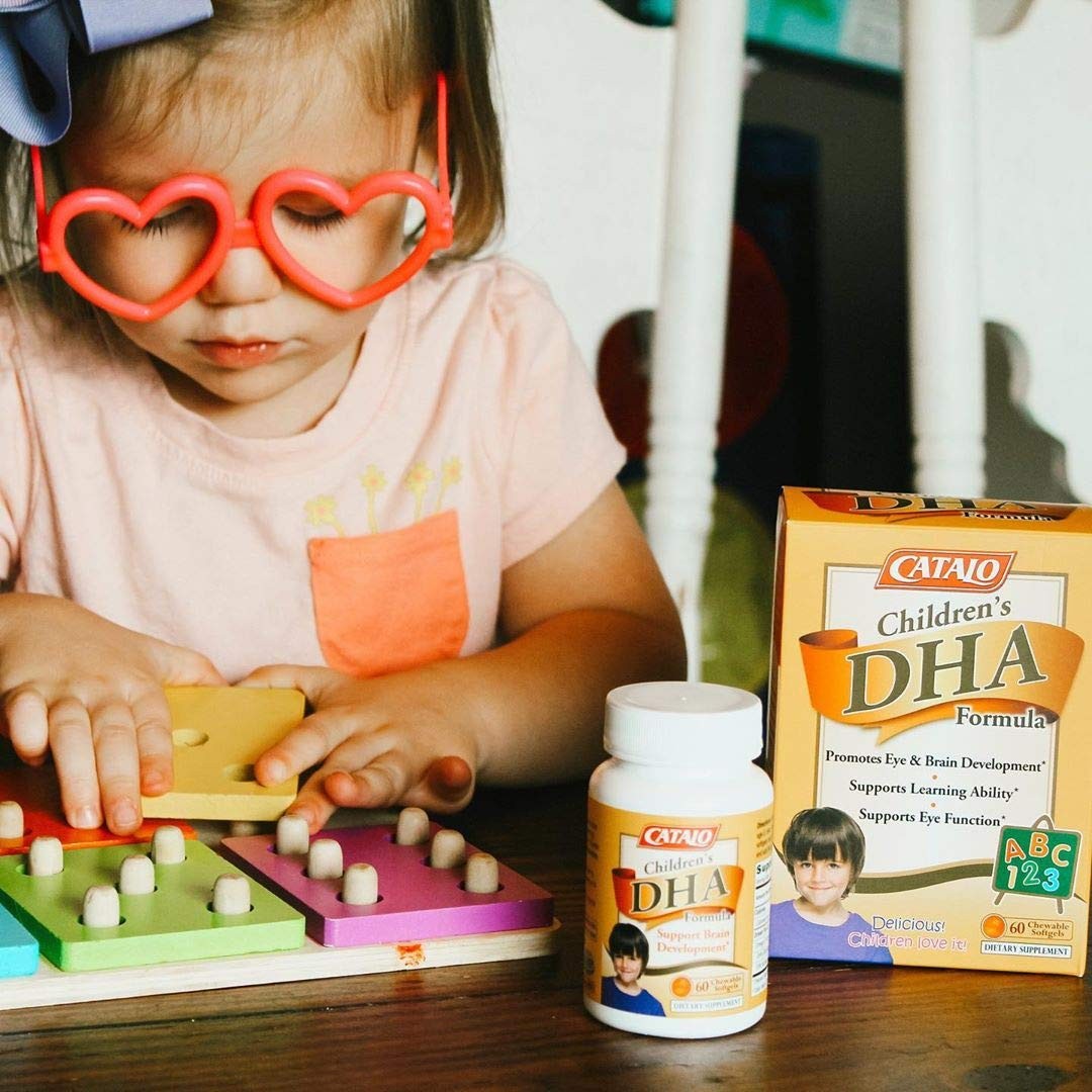 Catalo Childrens Dha Softgels Fish Oil For Kids 200Mg Dha Per Serving Orange