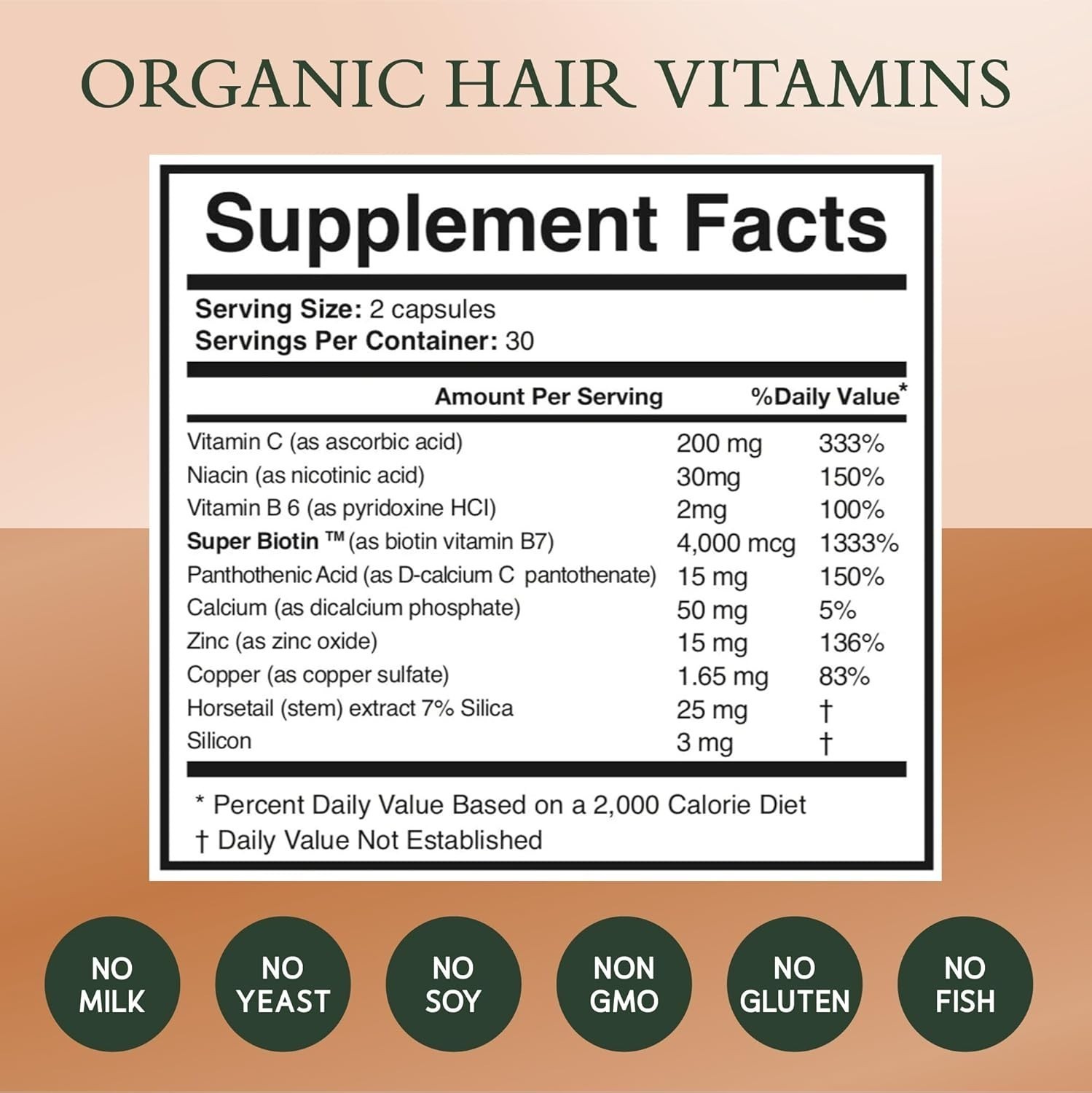 3-Pack NOOR Wholesome Hair Composition – – Hair Growth Support Capsules NOOR 180