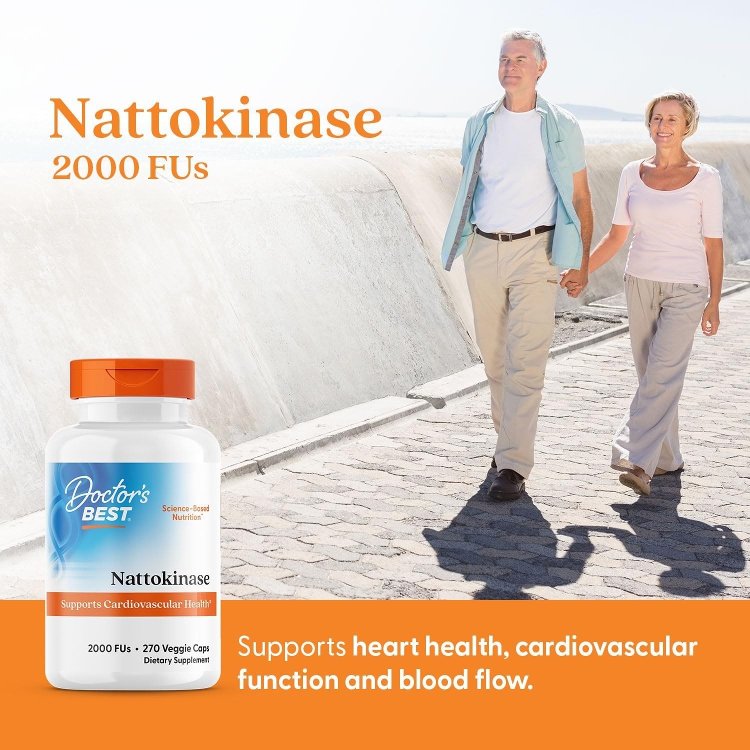 Doctor’s Best Nattokinase, Non-GMO, Vegan, Gluten Free, 270 Veggie Caps