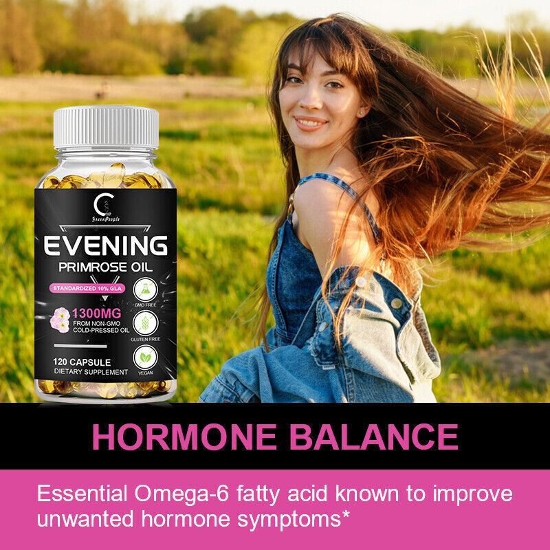 Evening Primrose Oil Capsules 1300MG with GLA -Anti-Aging,Whitening 240 Capsules