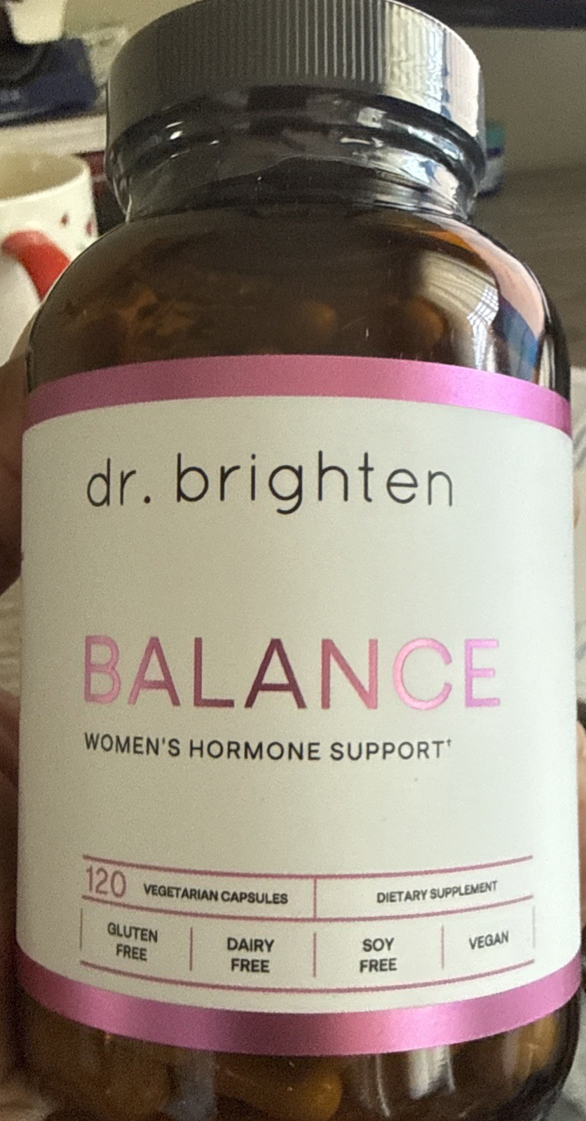 Dr. Brighten Balance Hormone Support Women Chasteberry DIM Vegan Non-GMO