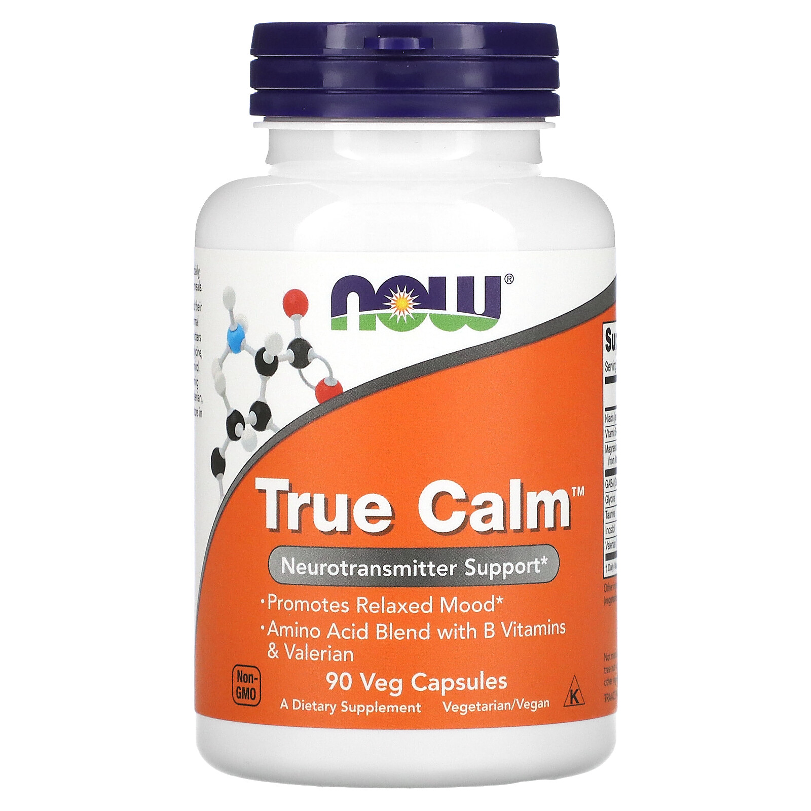 Now Foods True Calm 90 Veggie Caps GMP Quality Assured, Vegan, Vegetarian