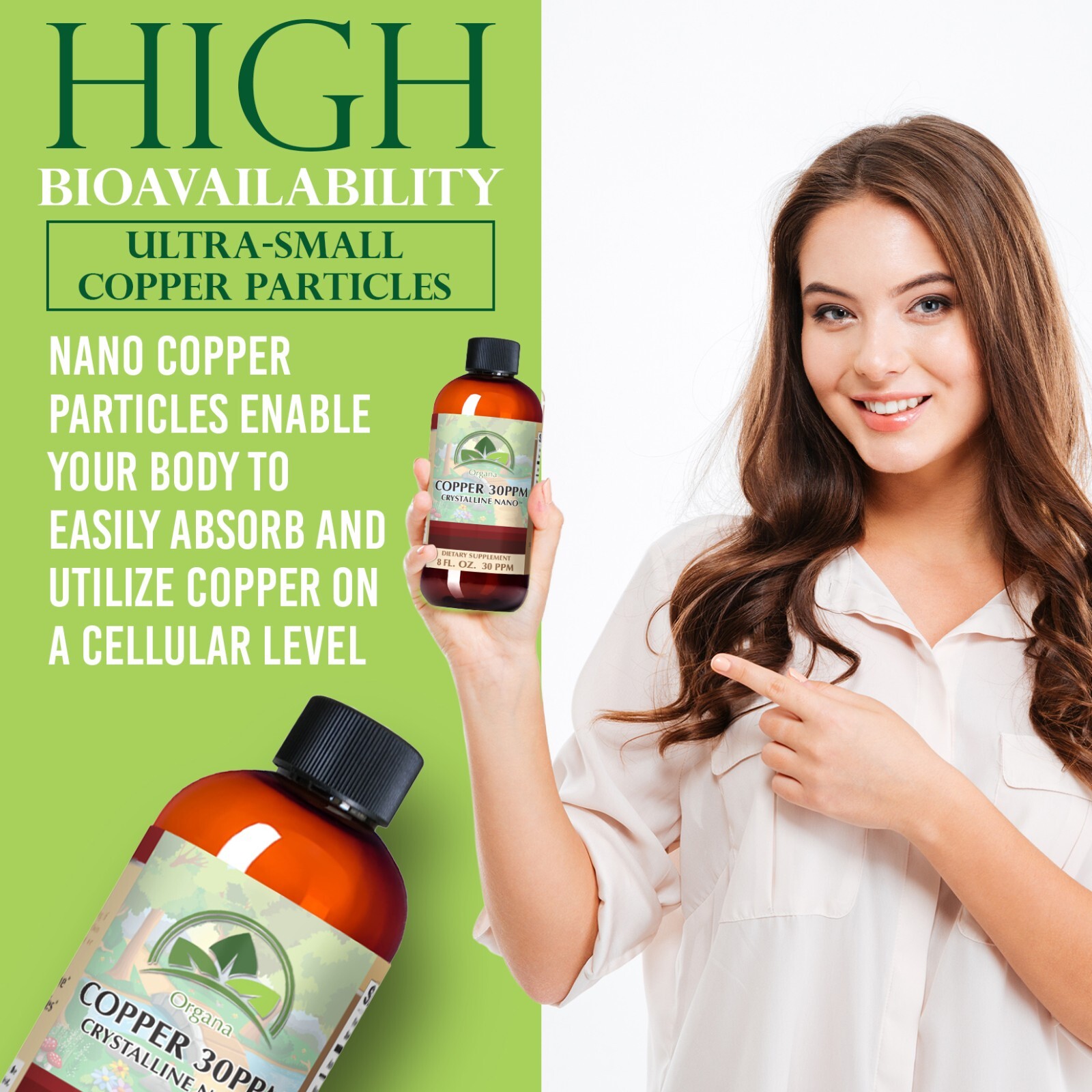 The BEST Nano Colloidal Copper Supplement! 8 oz 30 ppm of Nano Copper!