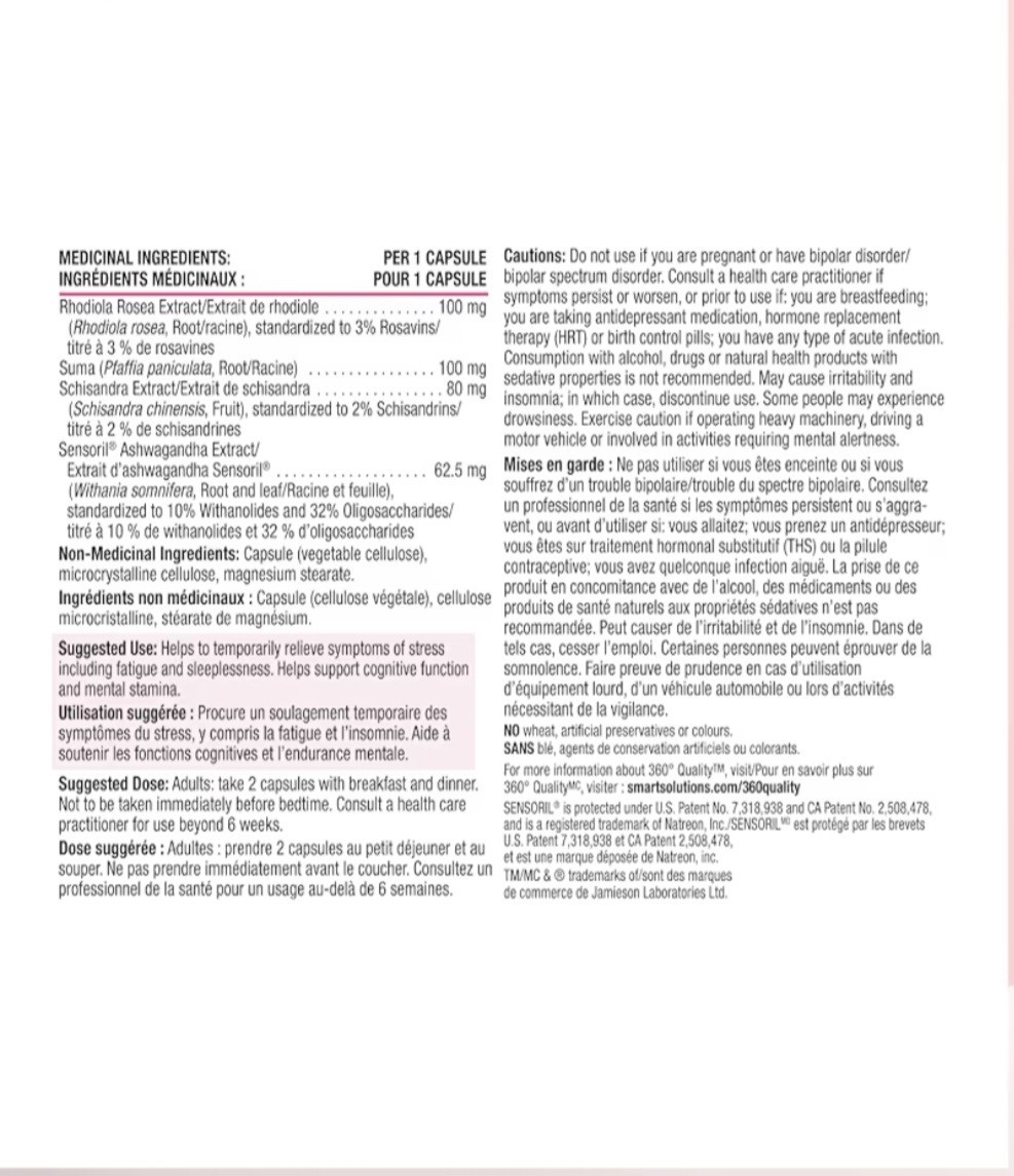 Smart Solutions Adrena Smart Adrenal Complex 180 Capsules 2-Pack Bundle