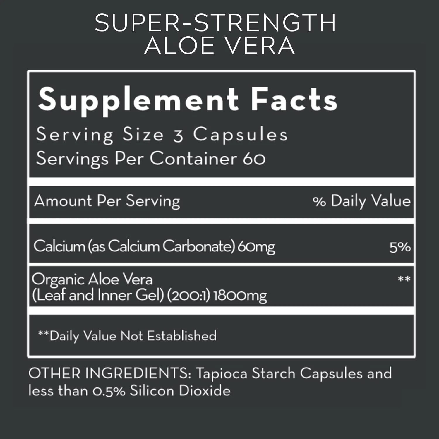 Desert Harvest Super-Strength Aloe Vera, Freeze Dried Aloe Vera – 180 Capsules