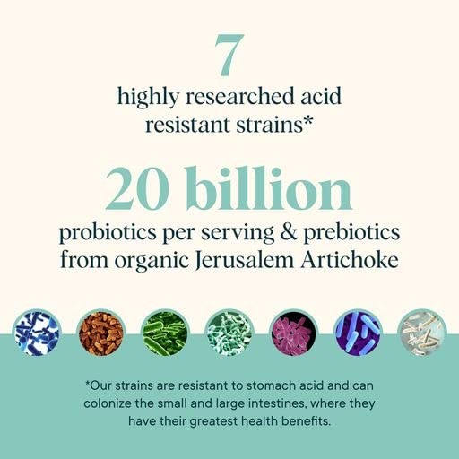 Prebiotic + probiotic powder 20B CFU 6 strains apple raspberry 30 svgs