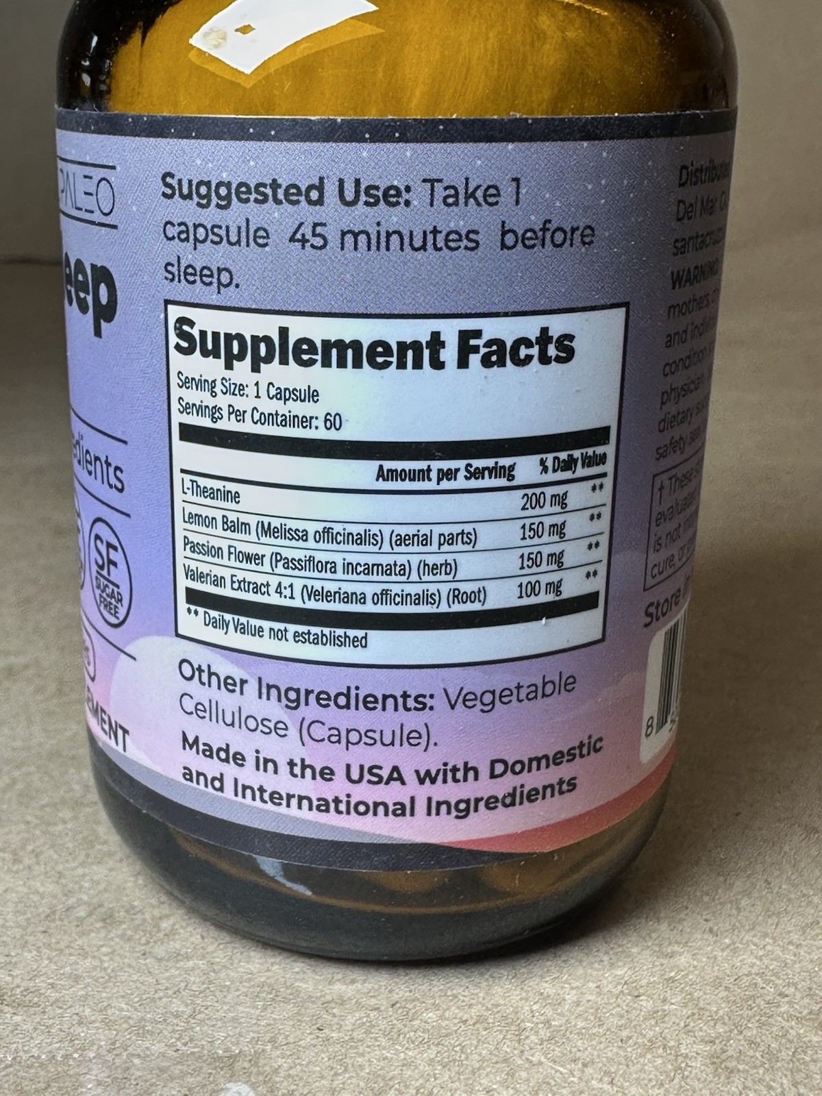 3 Bottles Santa Cruz Paleo Deep Sleep Caps – Sealed New – Exp 10/2026 60 Caps Ea