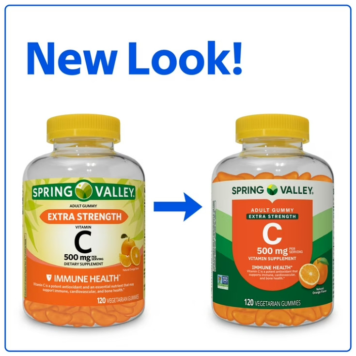 ( 2 pack ) Extra Strength Vitamin C, 500 Mg Vegetarian Gummies, 120 Count NE