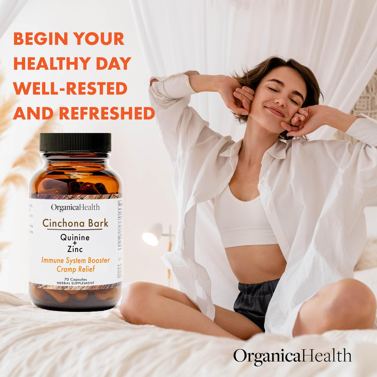 Quinine for Leg Cramps Defense, Restless Legs Relief Organic Quinine with Zi…