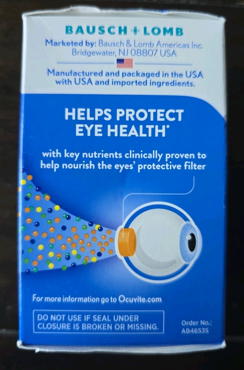 Bausch + Lomb Ocuvite Eye Health Dietary Supplement 30 Mini Soft Gels Exp 06/26