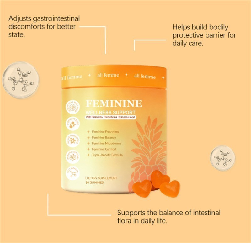 Flora Plus Gummies, Advanced Vaginal Support, Vaginal Health Gummies, Ph Balance