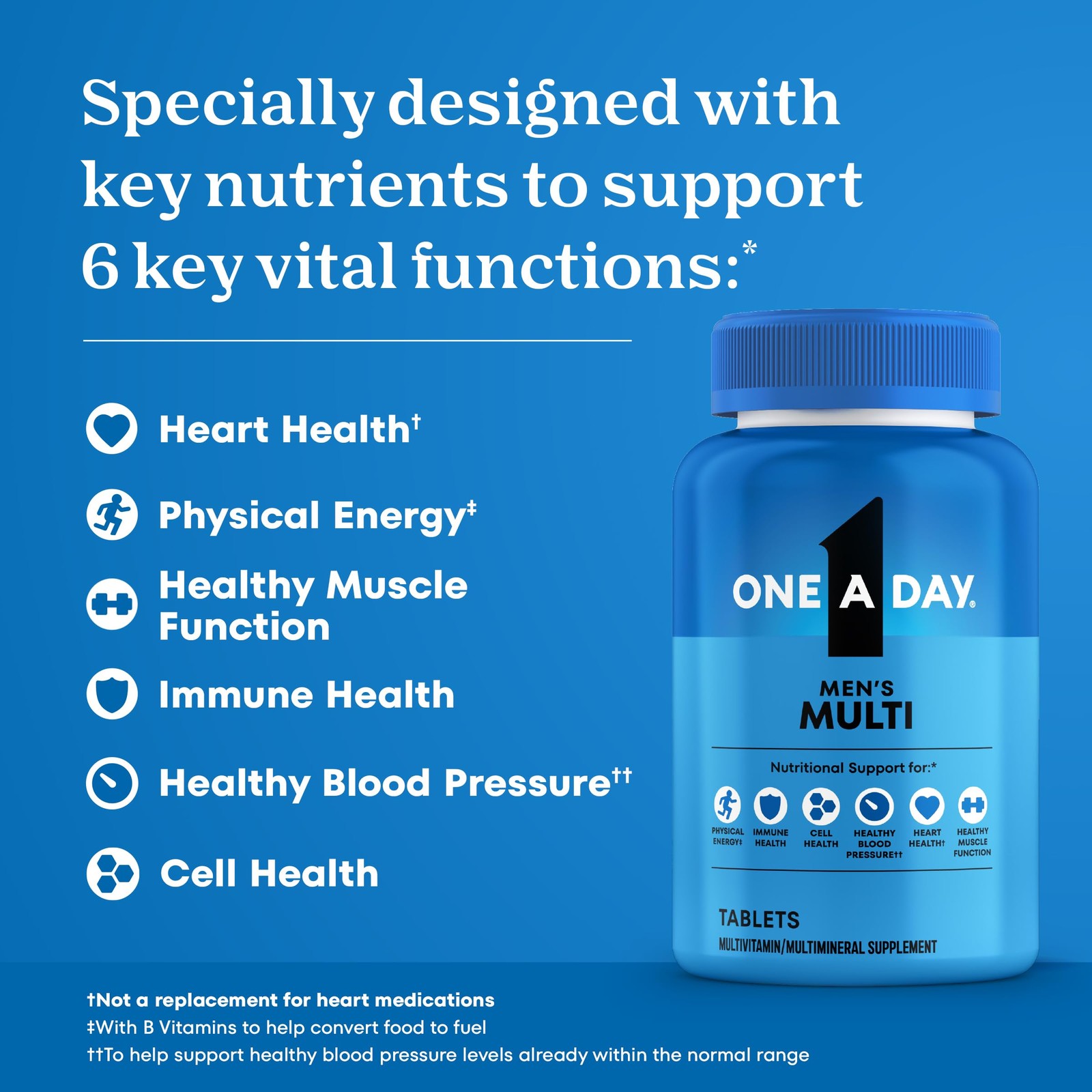 One A Day Multivitamin for Men Daily Mens Multivitamins with Vitamin D, Zinc…
