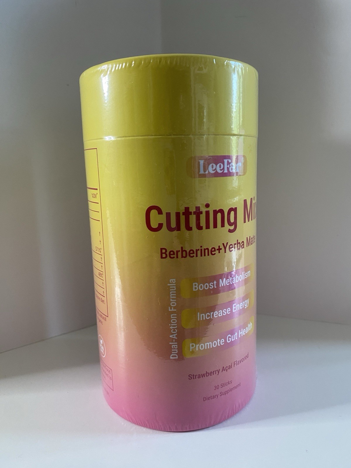 Leefar Cutting Mix – Berberine & Yerba Mate Strawberry Açaí 30 Pc Expires 3-2028