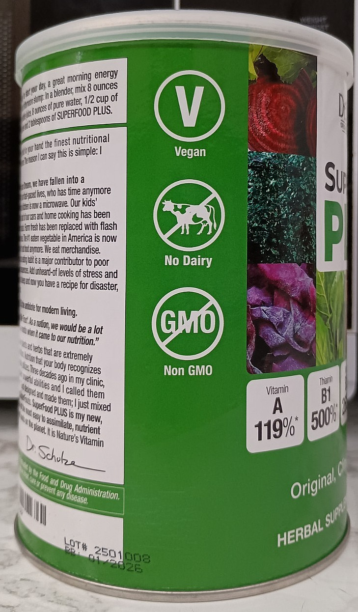 Dr. Schulze’s SuperFood Plus | Vitamin and Mineral Herbal Concentrate | New