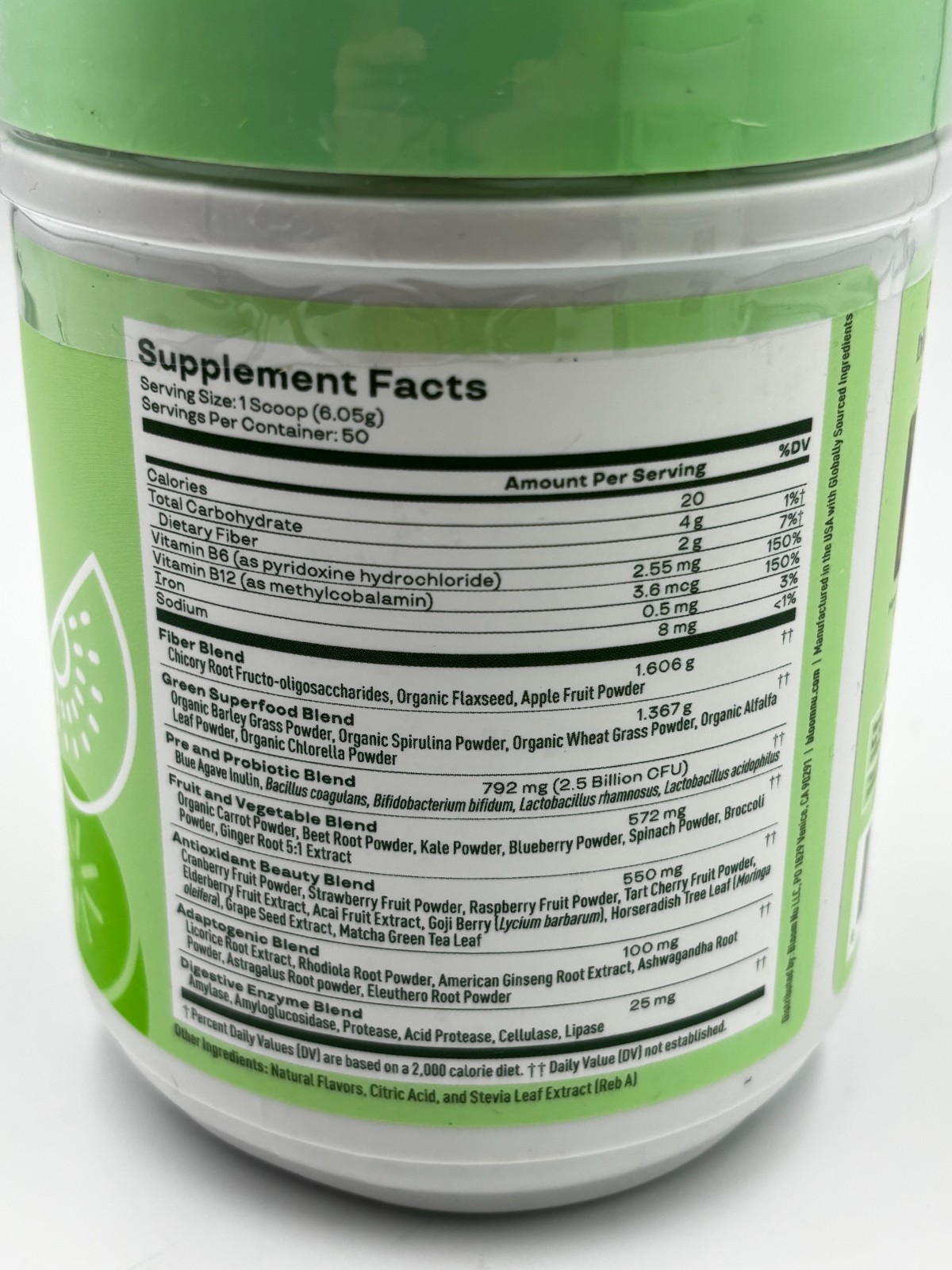 Bloom Greens & Superfoods Powder, STRAWBERRY KIWI, 50 Servings, Mix w/Beverage