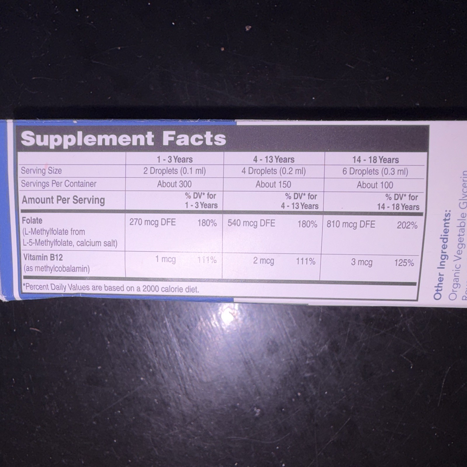 Triquetra L-Methylfolate 5-MTHF + Methyl B12 Kids Drops Berry 1 fl oz