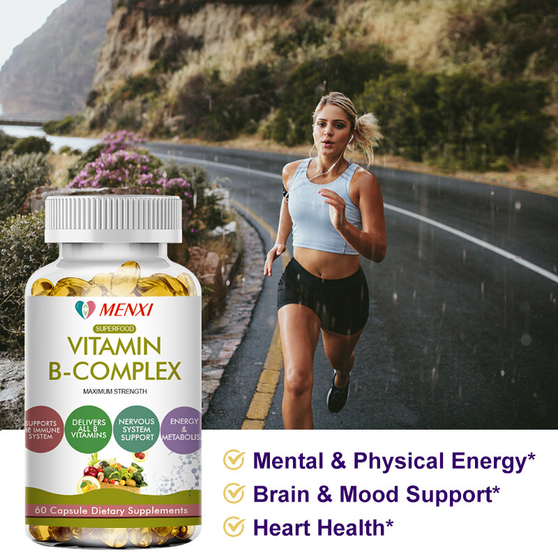 Vitamin B Complex Capsules With Vitamin B1, B2, B3, B5, B6, B12 – High Potency