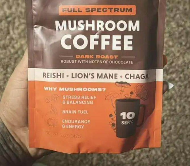 Shroomology™ Full Spectrum Mushroom Coffee Dark Roast 5 Oz Non GMO, Vegan & GF