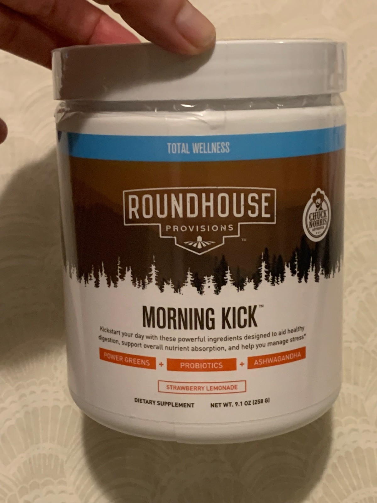 Roundhouse Provisions Morning Kick Powder Strawberry Lemonade 9.1 oz All-in-One