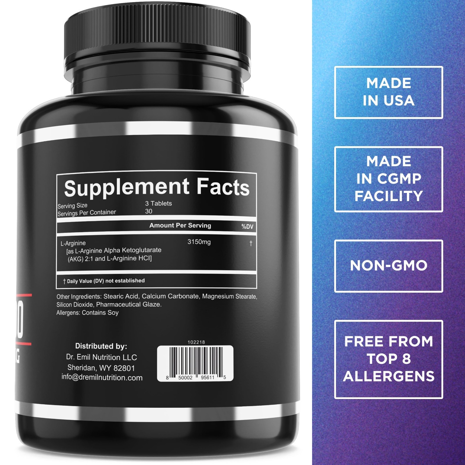 High-Dose Nitric Oxide Booster 3000mg – Supports Blood Flow, Muscle Growth & End