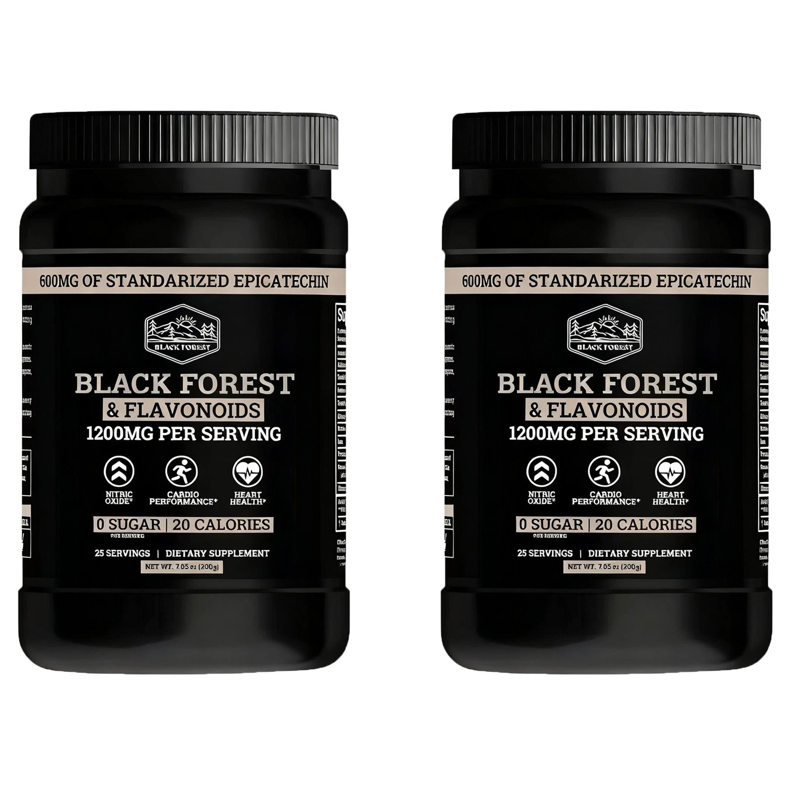 Forest Black 3Pcs High Flavanol Cocoa Powder and Flavonoids Supplements 1200mg