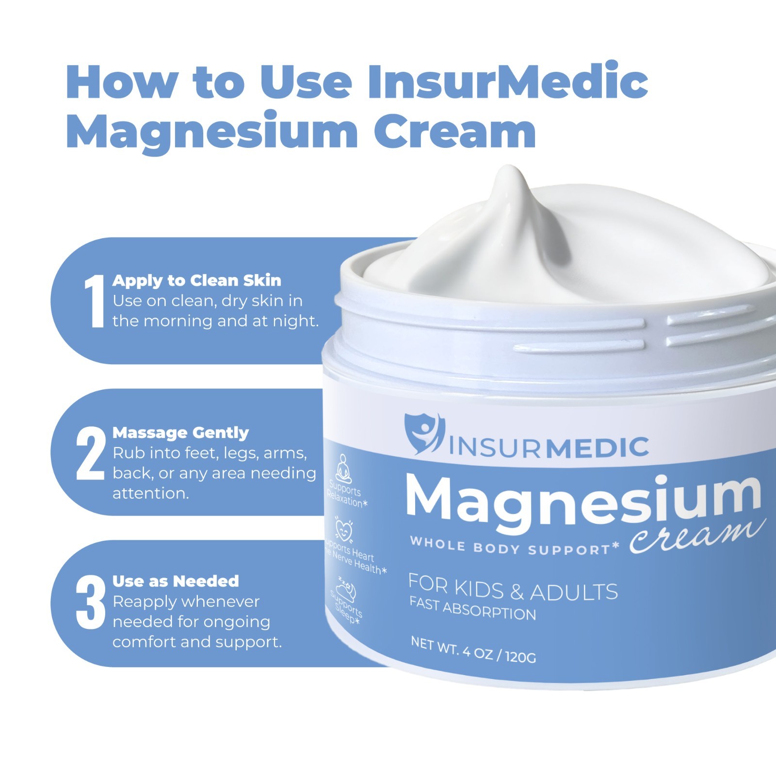 Magnesium Cream for Neuropathy – Nerve Muscle Cramps Body Pain