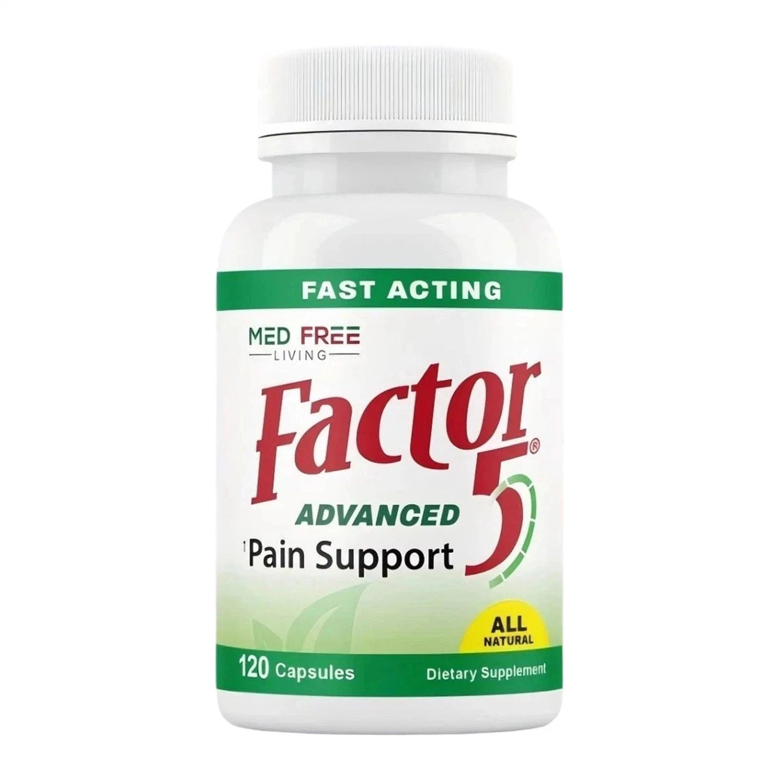 120 Factor Living Free 5 Organic Joint and Muscle Support Complex Med Capsules