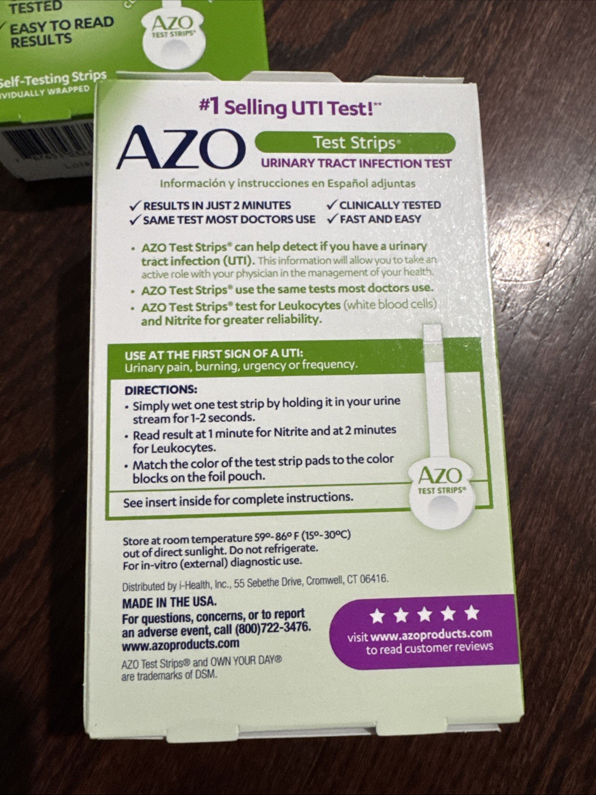 AZO Urinary Tract Infection (UTI) Self-Testing Strips 3ct 06/2027- Lot of 3. New
