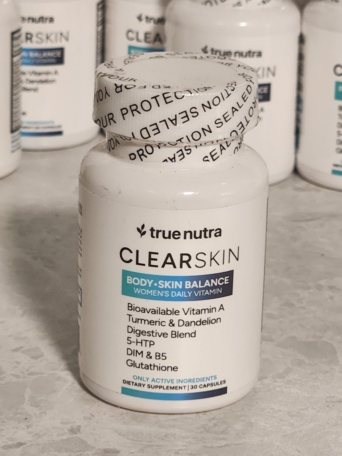 True Nutra ClearSkin Women’s Daily Vitamin Supplement Clear Skin Lot of 9 Sealed