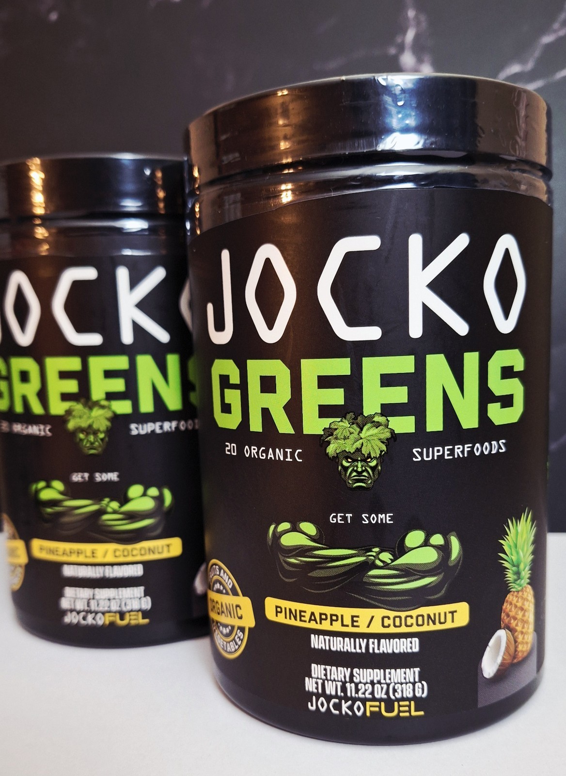 2 Jocko Fuel Greens, Pineapple Coconut, Plant-based Organic, 30 Serv, 02/2027✨️