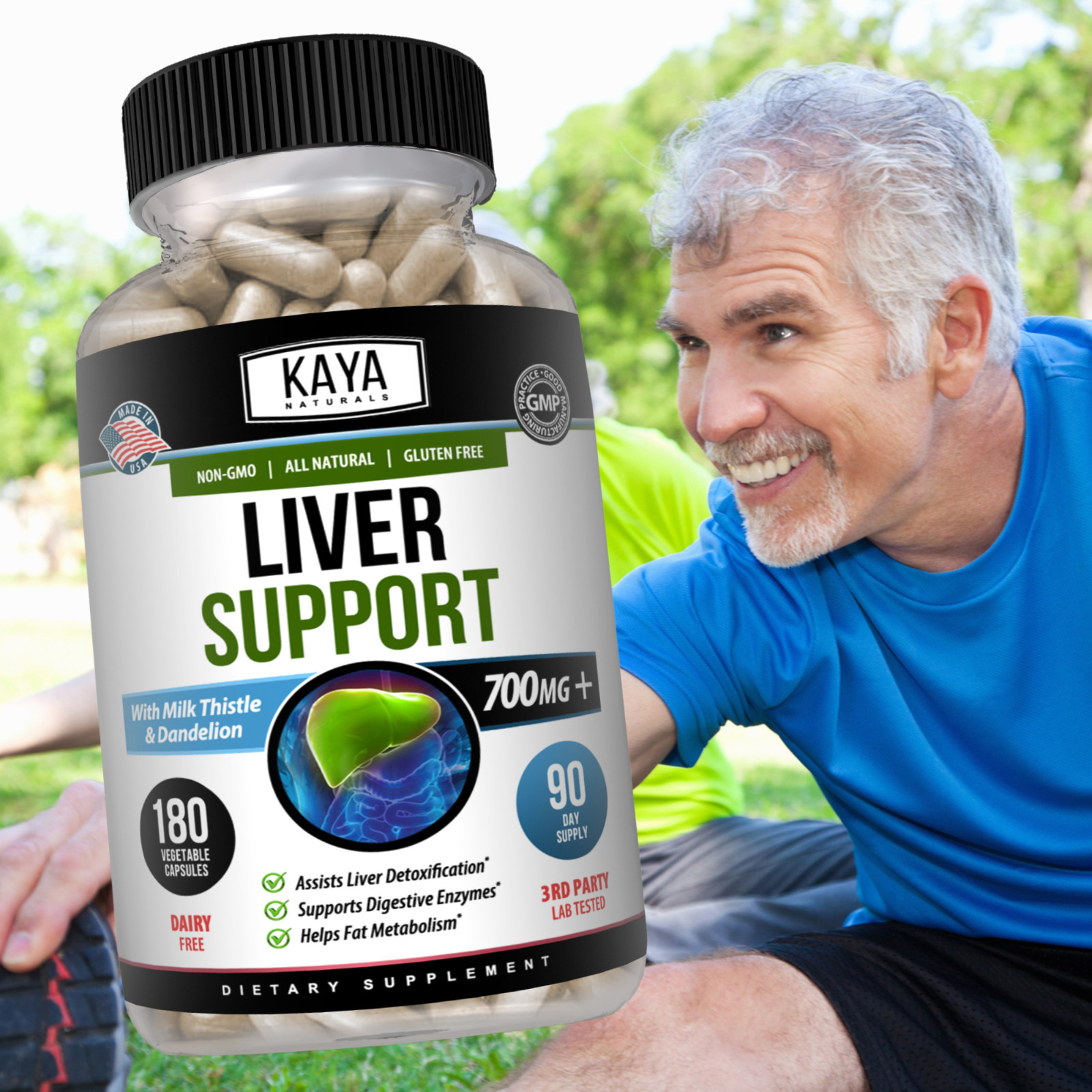 Liver Support 180ct Cleanse Detox Repair Health Milk Thistle Dandelion Root Zinc