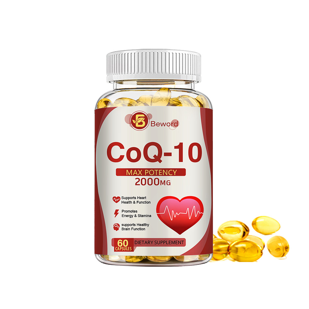 CoQ10 2000mg 60 Softgels Coenzyme Q-10 Non-GMO Heart Support Capsules