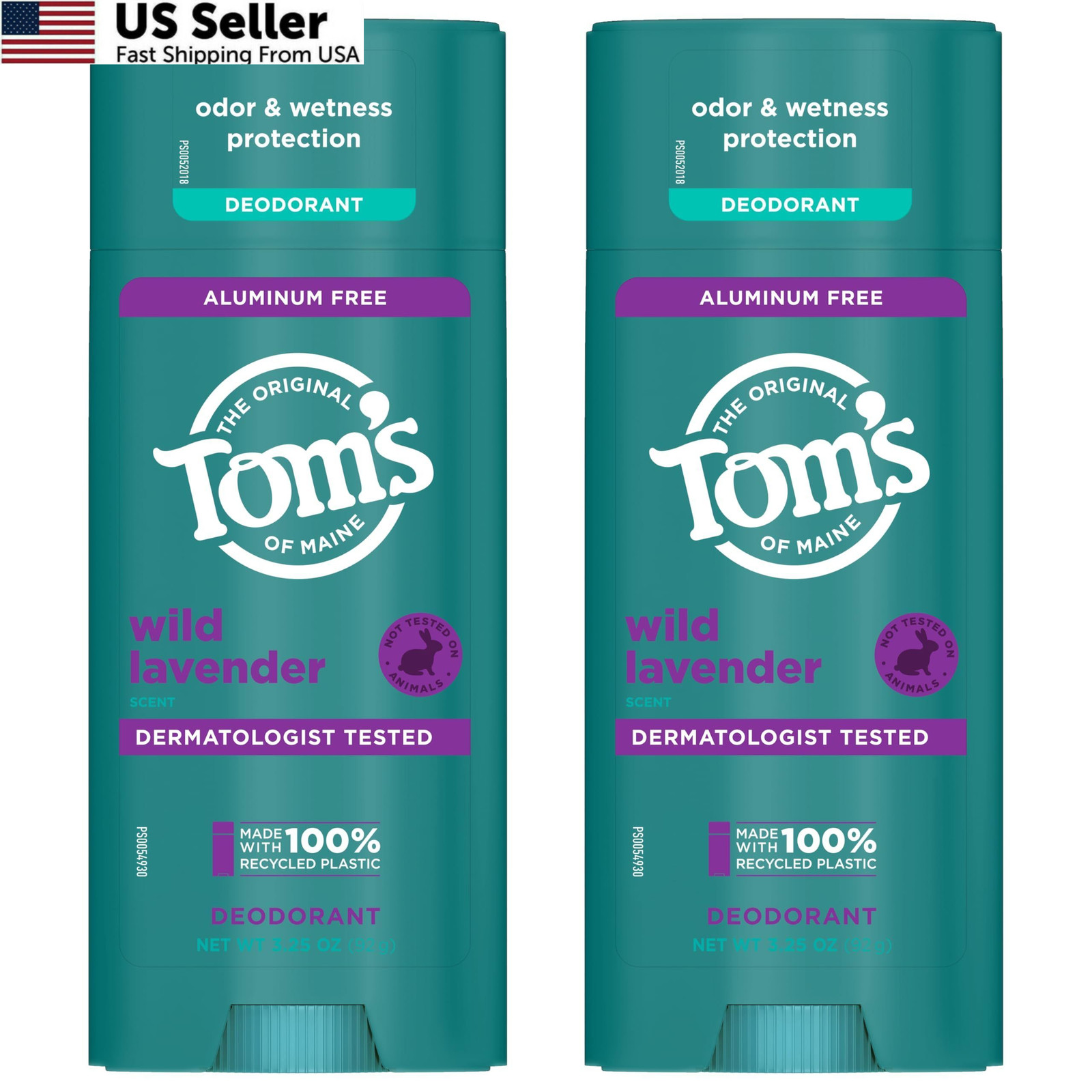 Tom’s of Maine Wild Lavender Natural Deodorant for Men 3.25 Ounce (Pack 2)