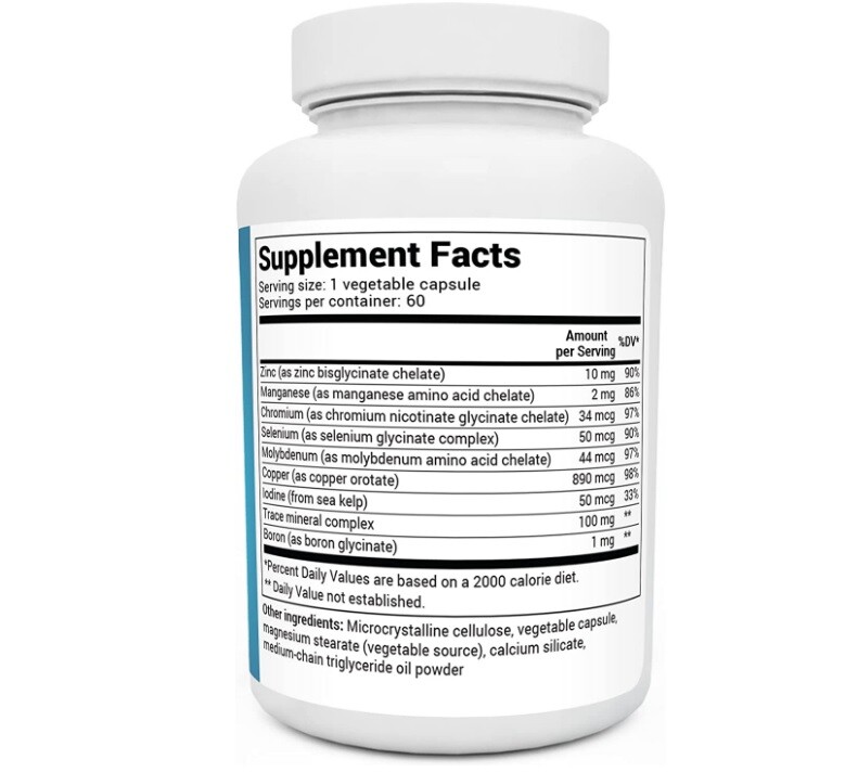 Dr Berg Trace Minerals Enhanced Complex, Plant Derived 60 Capsules Healthy Body