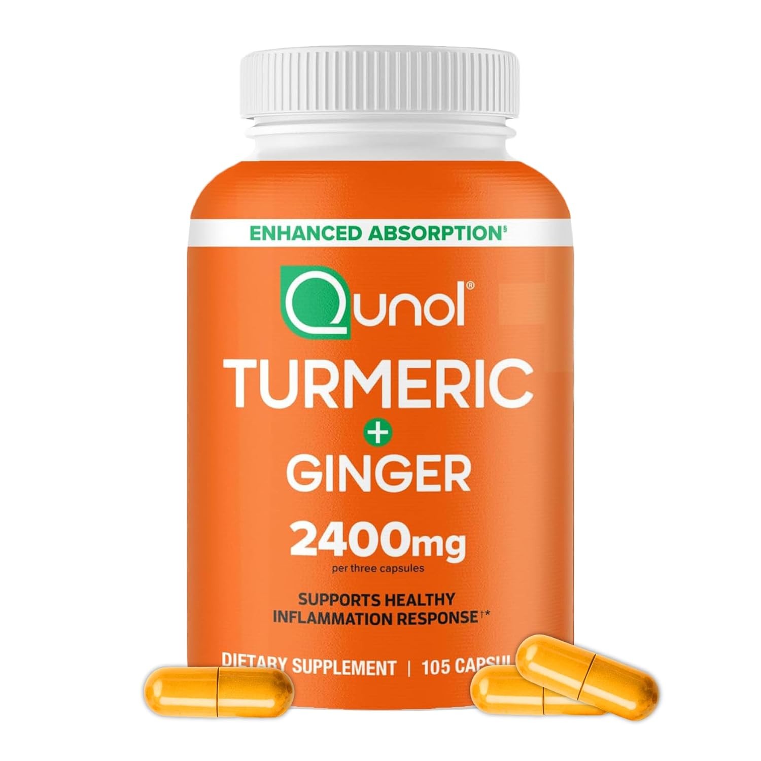 Turmeric Curcumin Supplement 2400mg Turmeric Extract Black Pepper Ginger