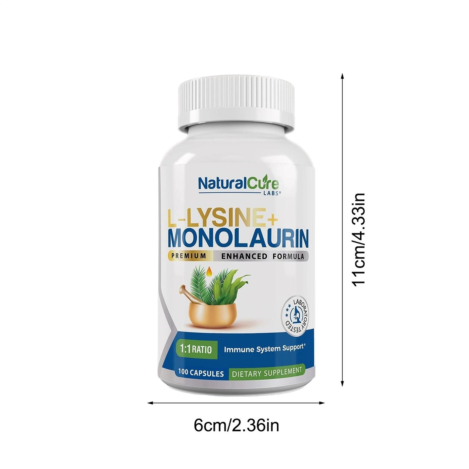 Labs L-Lysine + Monolaurin 600mg 100ct – Immune & Health Support