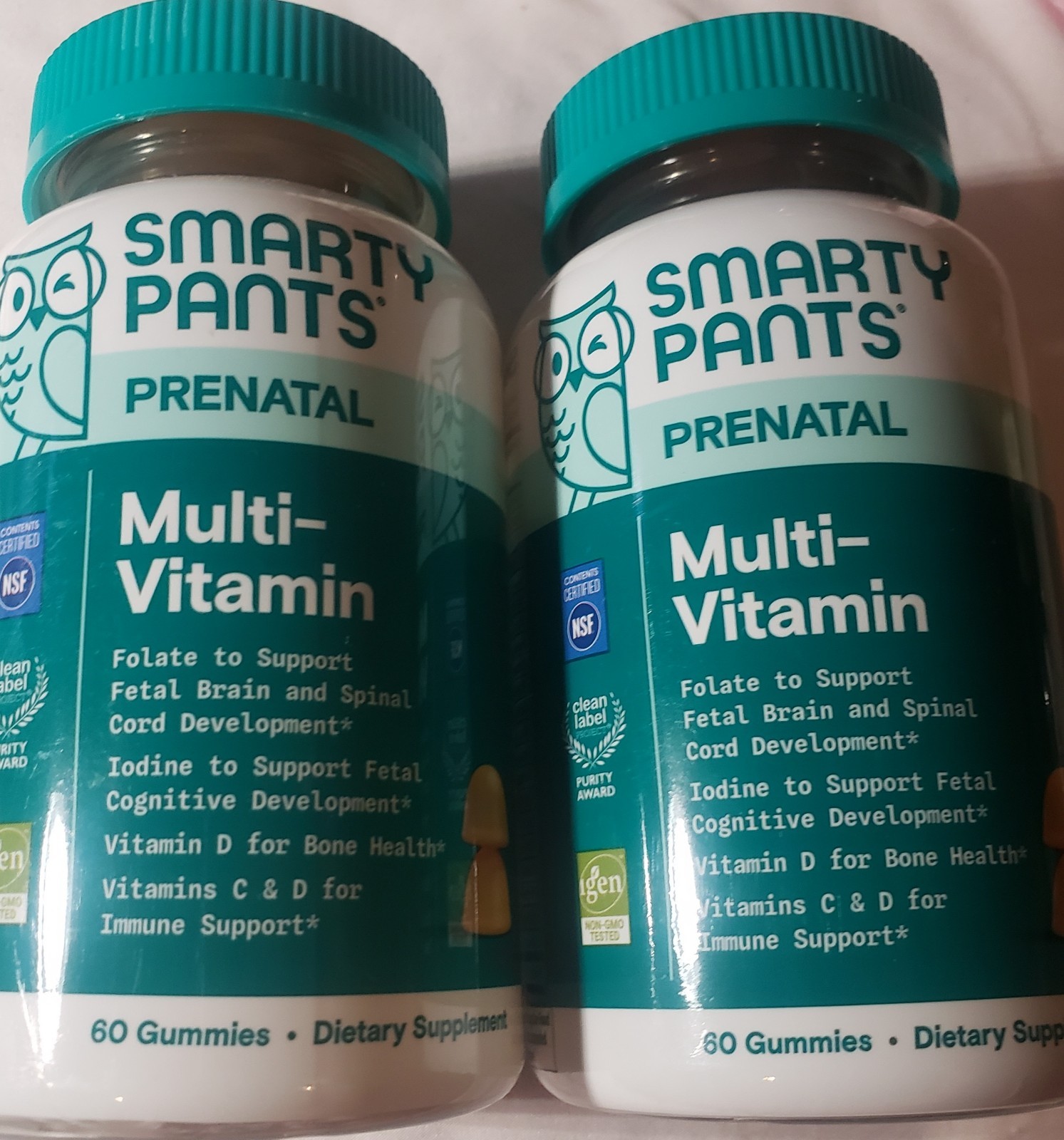 SmartyPants Prenatal & Postnatal Multi Gummies – 60ct Exp: 10/2025 Lot of 2