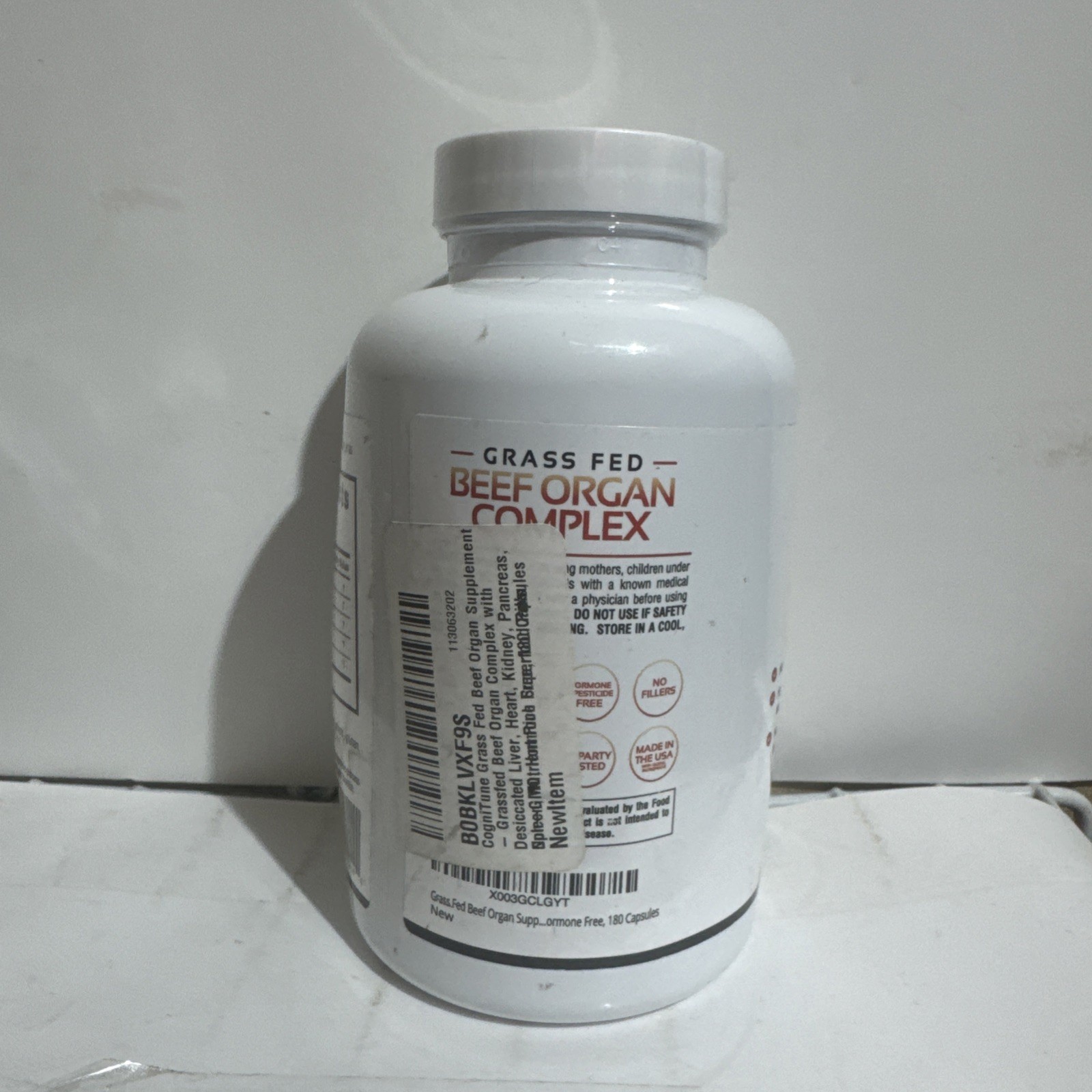 Cognitune GrassFed Beef Organ Complex Dietary Supplement 180 Caps Exp 01/2026