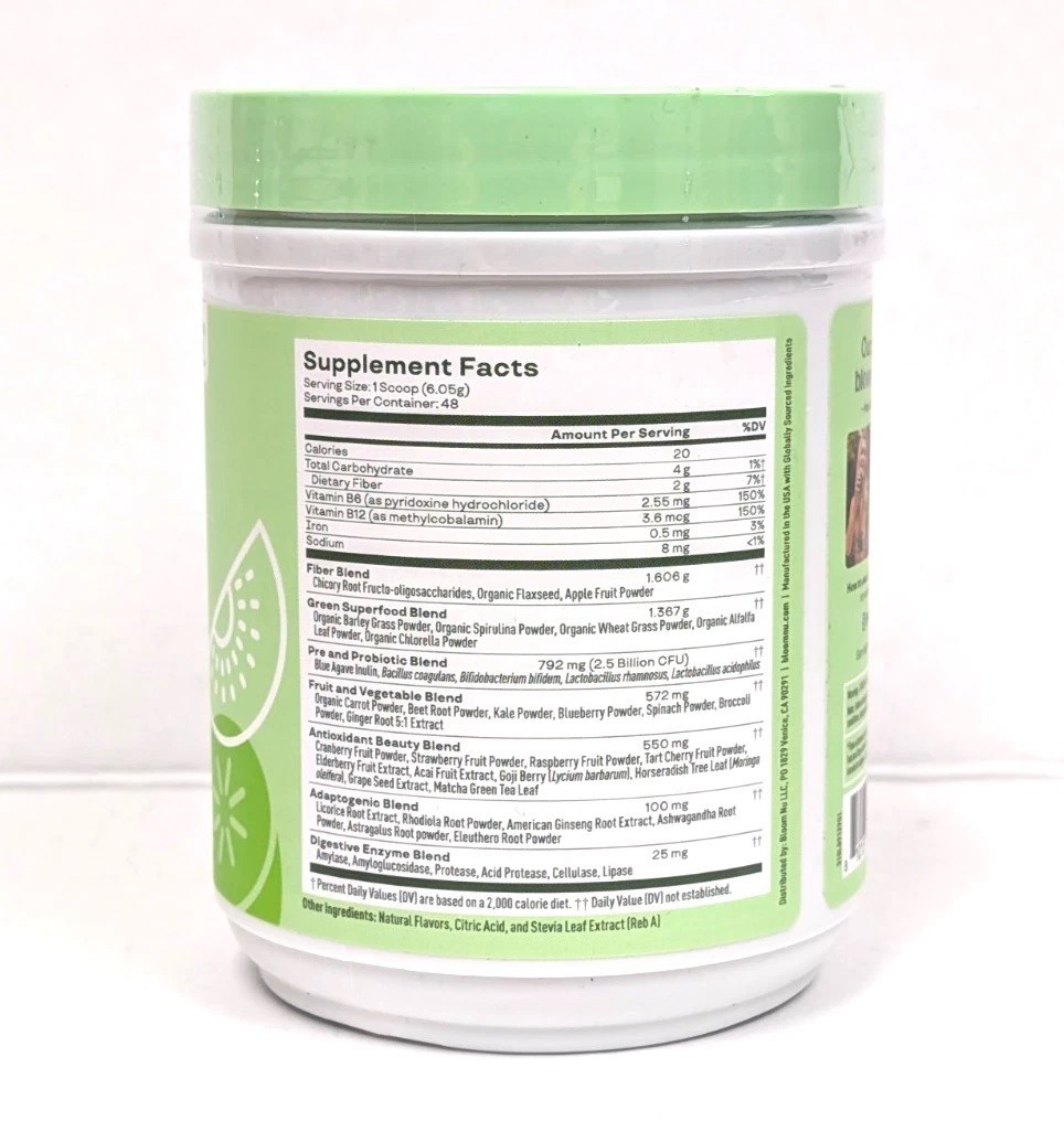 Bloom Nutrition Greens & Superfoods 2-PACK, Strawberry Kiwi 48 Servings EXP 9/26