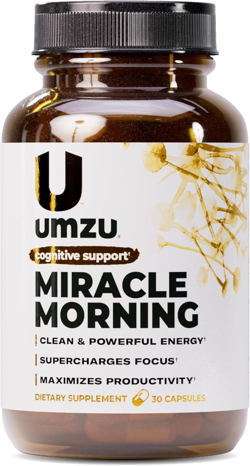 Miracle Morning Natural Energy Focus & Mood Boost | 150mg Caffeine 30 Caps