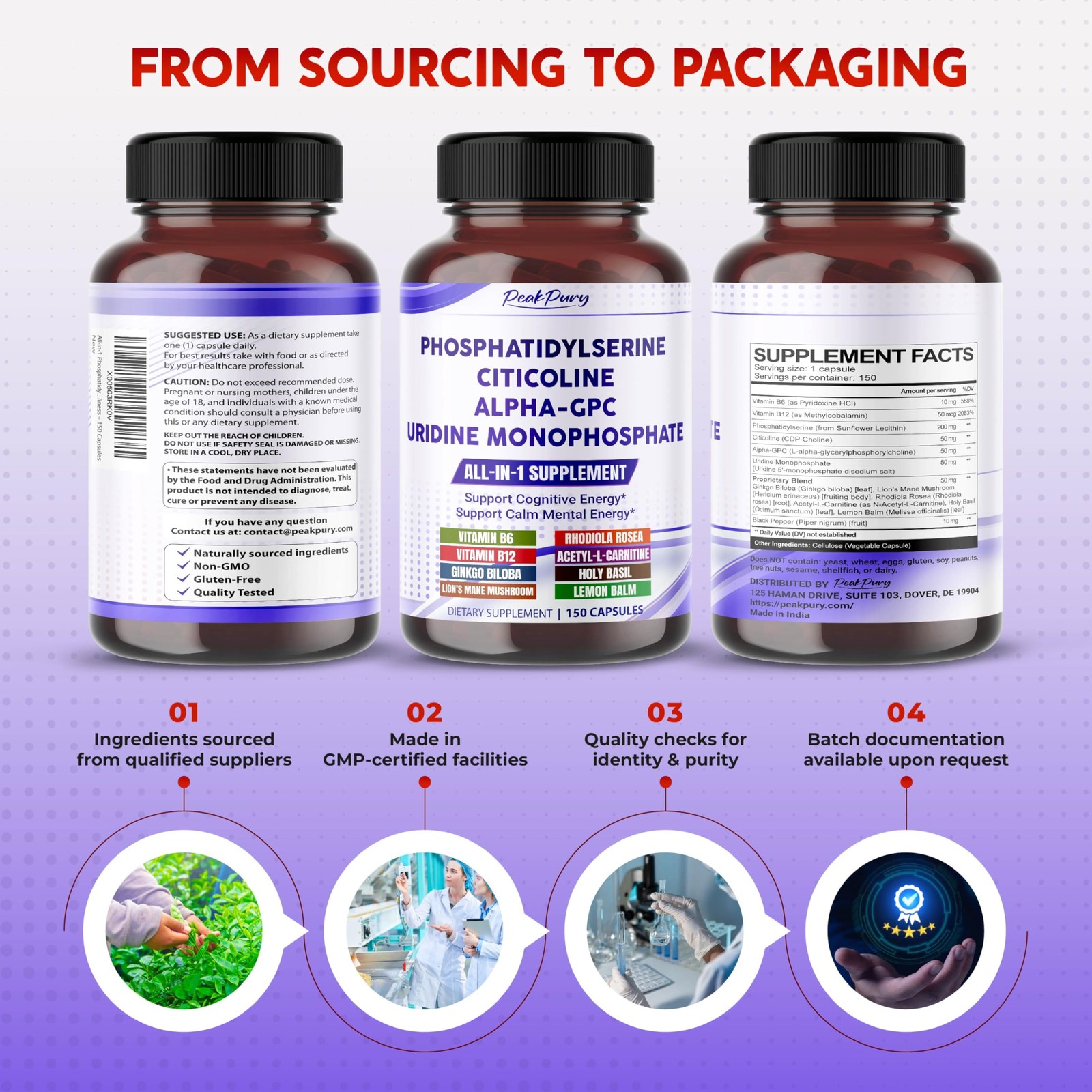 All-in-1 Phosphatidylserine, Citicoline, Alpha-GPC & Uridine Supplement – Sup…